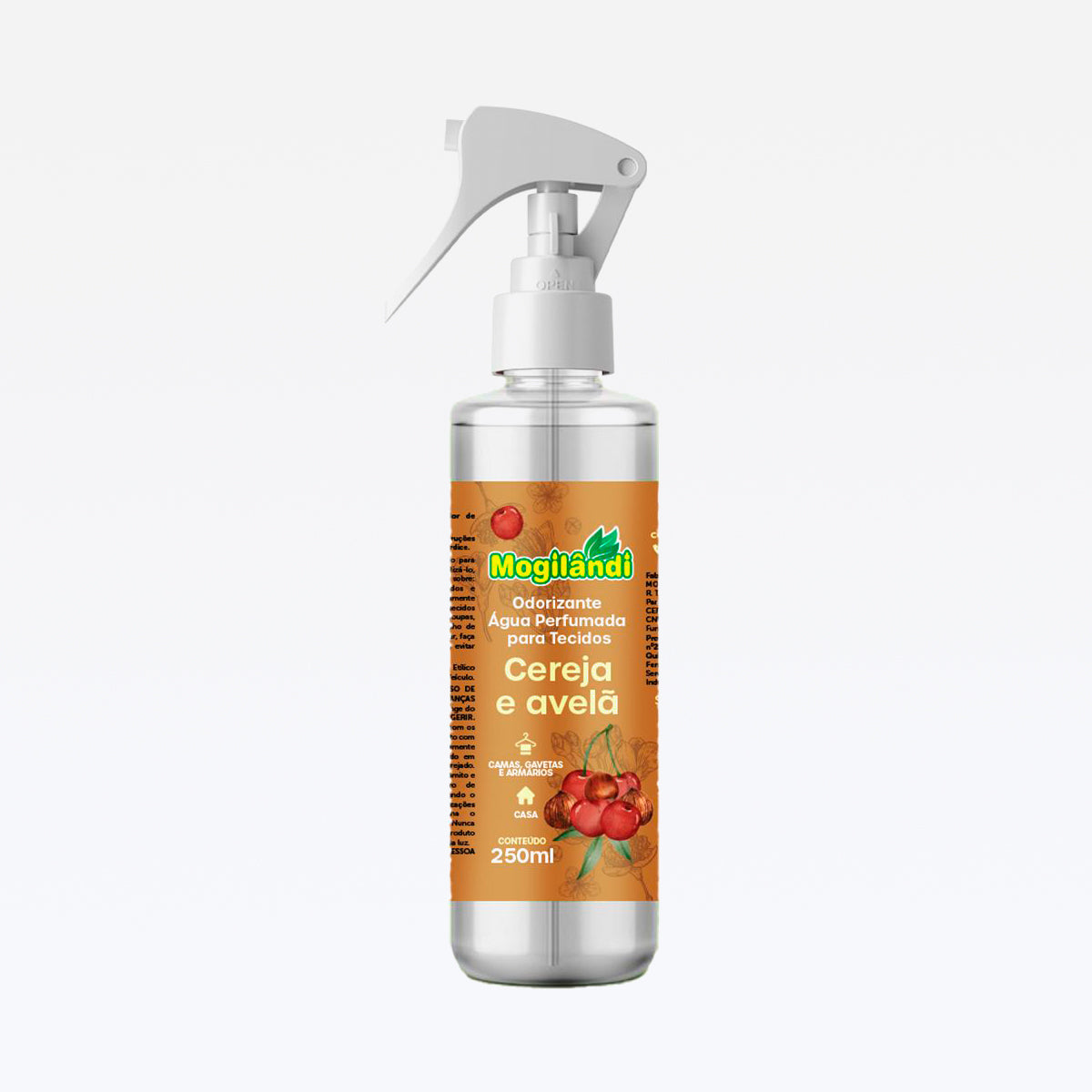 Agua Perfumada P/ Tecidos Odorizante Cereja E Aveia 250 Ml Mogilandi