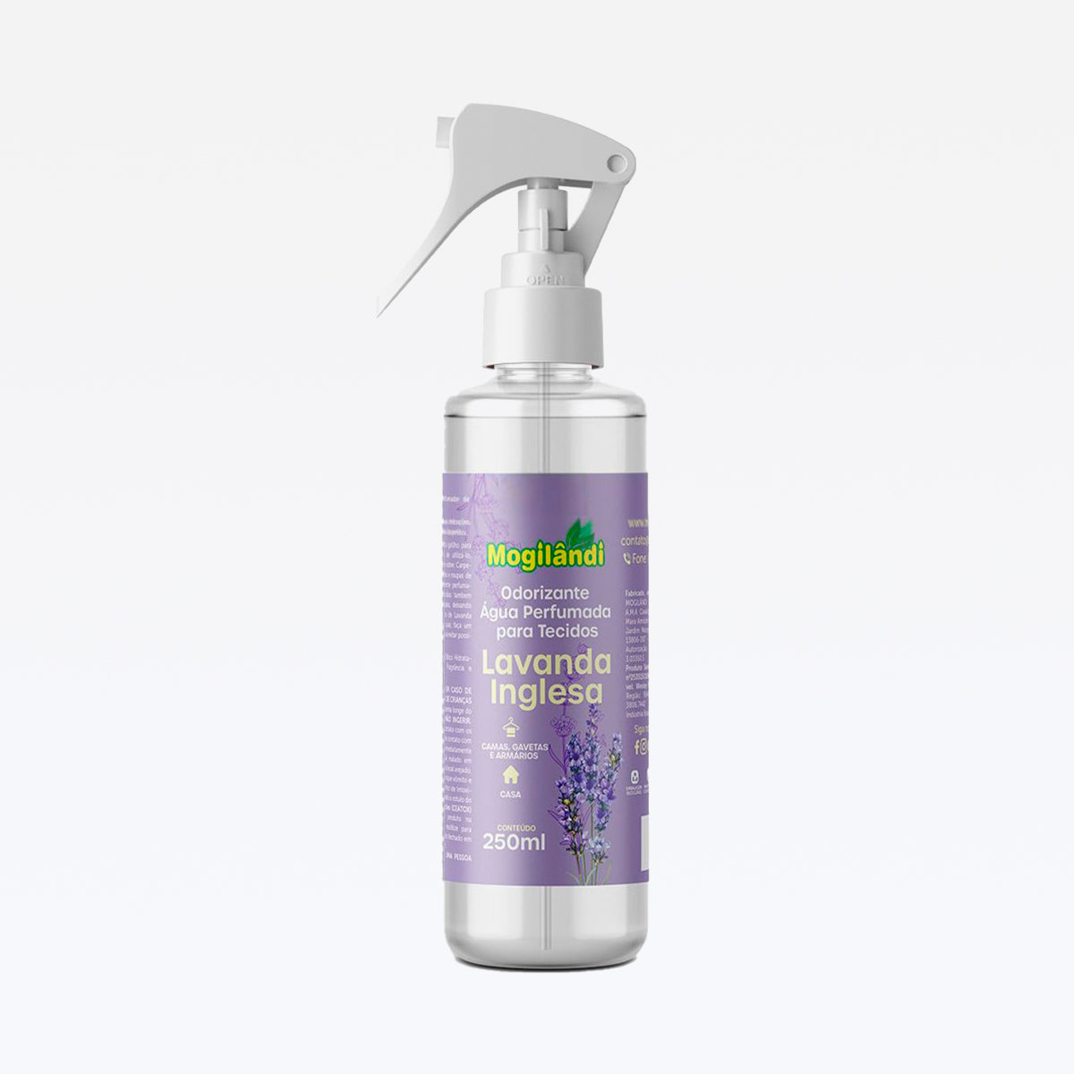 Agua Perfumada P/ Tecidos Odorizante Lavanda Inglesa 250 Ml Mogilandi