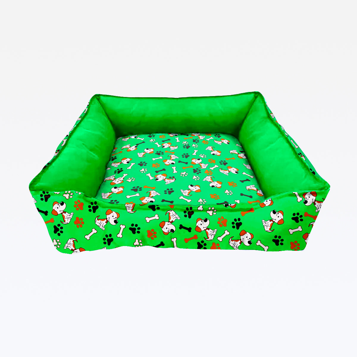 Cama Luxo Quadrada com Ziper - Verde