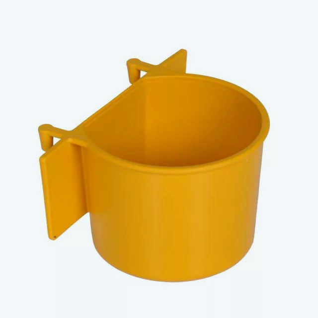 Caneca Plástica para Pássaros com Aba - Cores Sortidas