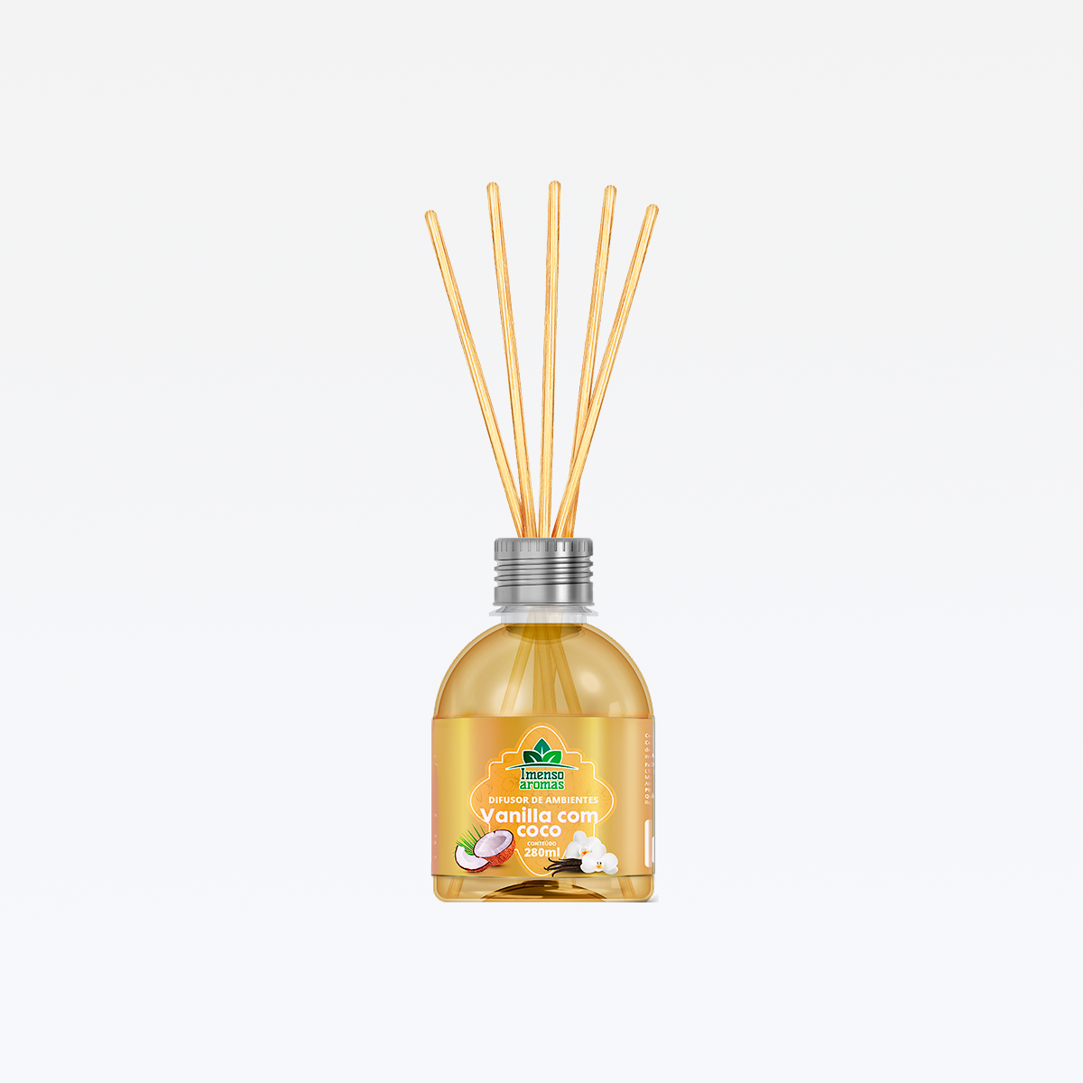 Difusor Imenso Aromas P/ Ambientes Vanilla Com Coco 280 Ml Mogilandi