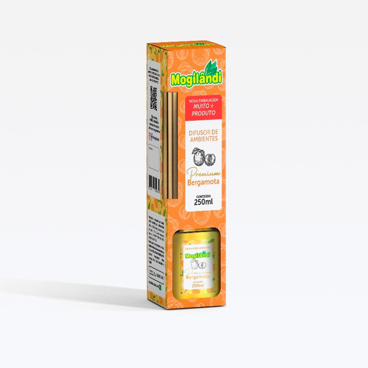 Difusor Premium De Aroma P/ Ambientes Bergamota 250ml Mogilandi