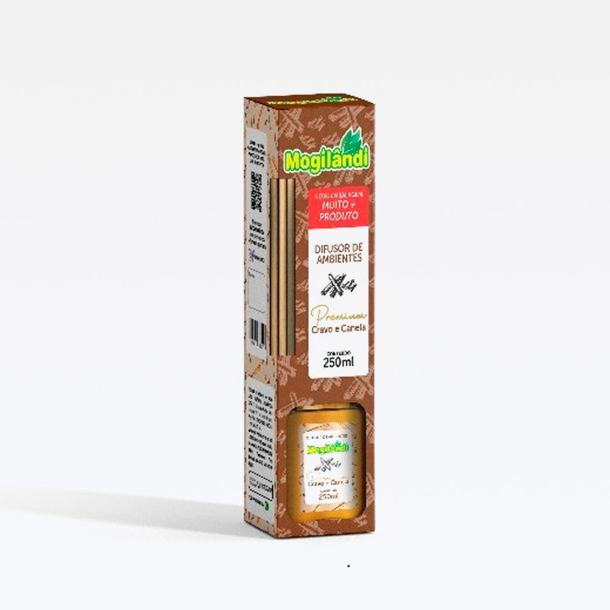 Difusor Premium De Aroma P/ Ambientes Cravo E Canela 250ml Mogilandi