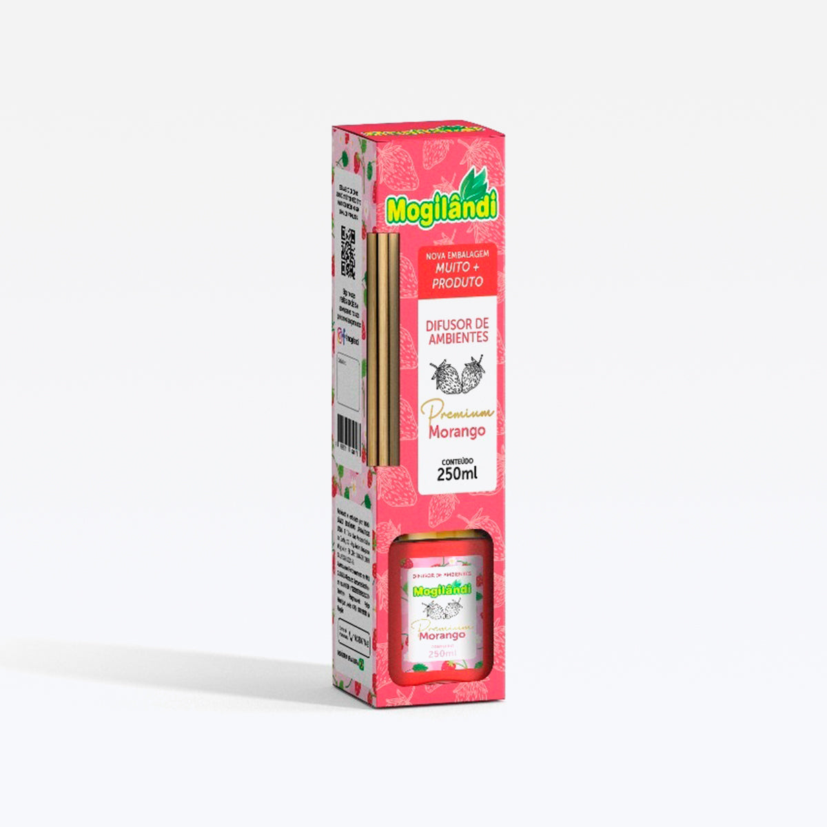 Difusor Premium De Aroma P/ Ambientes Morango 250ml Mogilandi