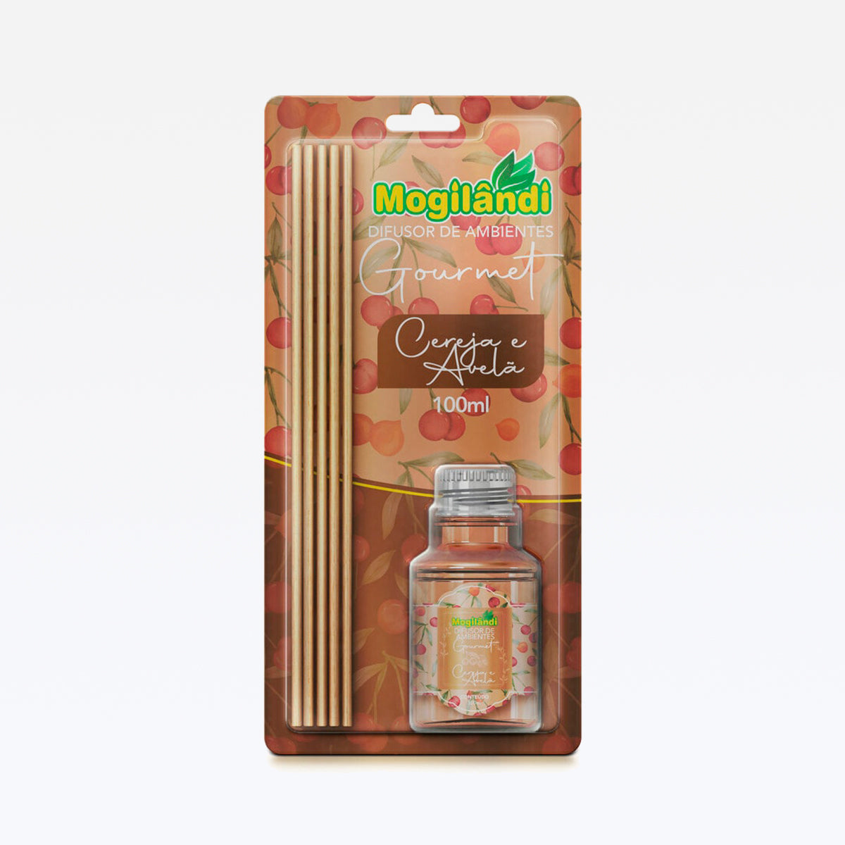 Difusor Gourmet De Aroma P/ Ambientes Cereja E Avela 100ml Mogilandi