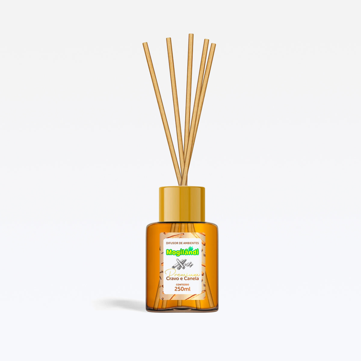 Difusor Premium De Aroma P/ Ambientes Cravo E Canela 250ml Mogilandi
