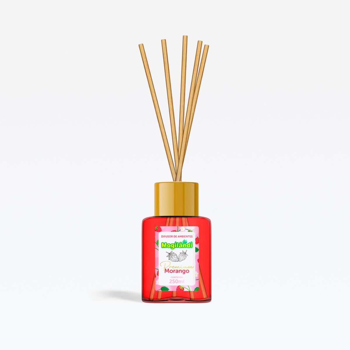 Difusor Premium De Aroma P/ Ambientes Morango 250ml Mogilandi