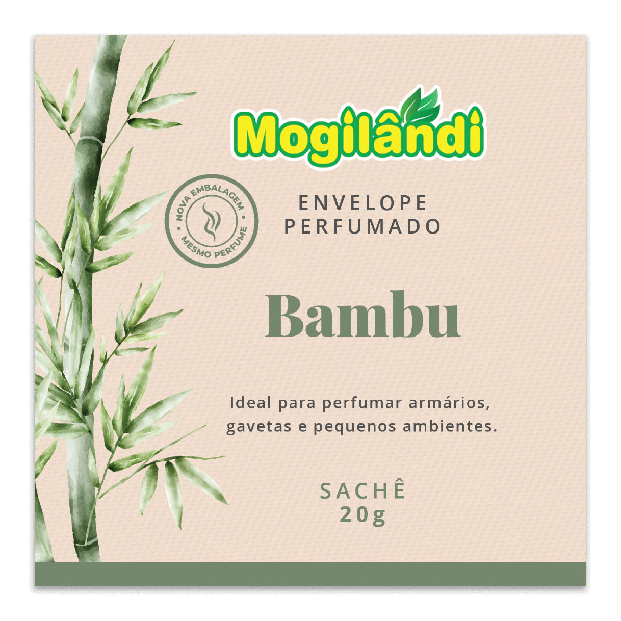 Envelope Perfumado P/ Ambientes Bamboo 20g Mogilandi