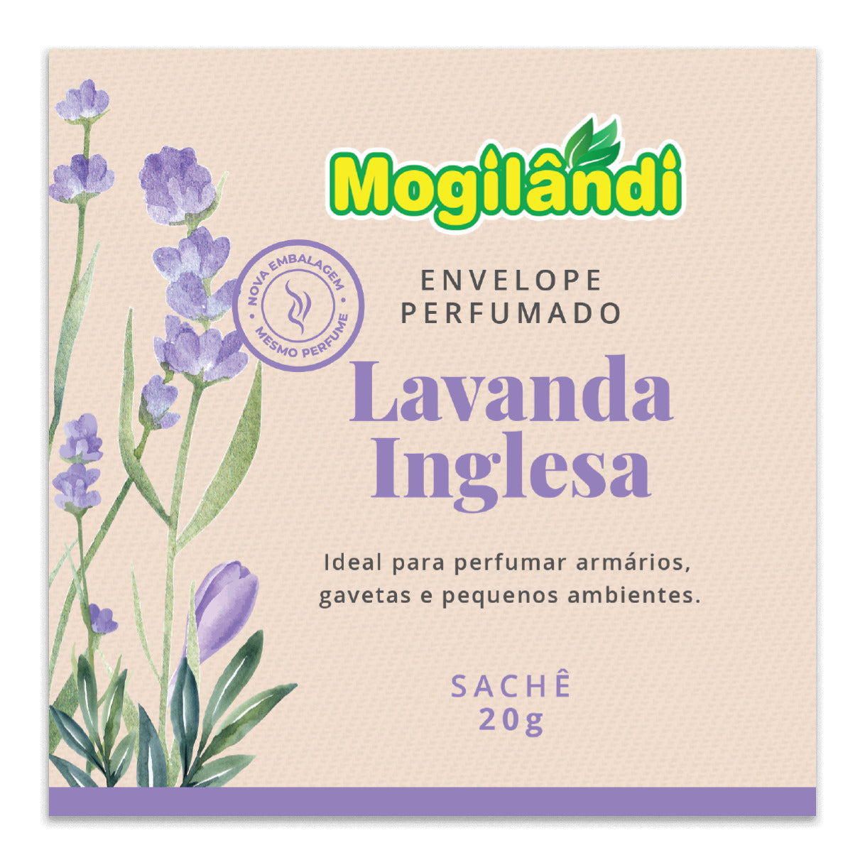 Envelope Perfumado P/ Ambientes Lavanda Inglesa 20g Mogilandi