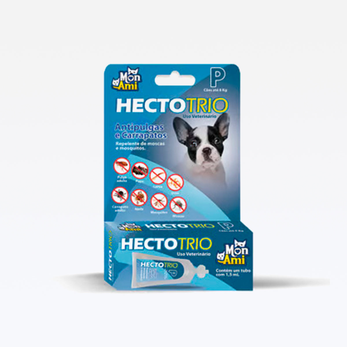 Hectotrio Antipulgas E Carrapatos P/ Caes Ate 8kg