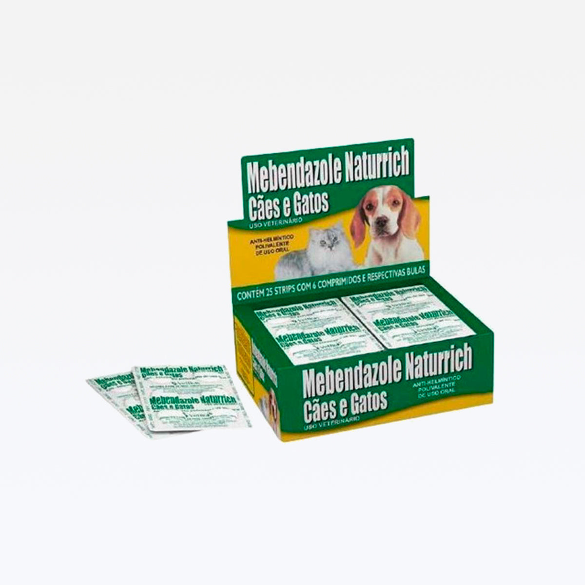 Mebendazole Naturrich cartela com 6 Comprimidos