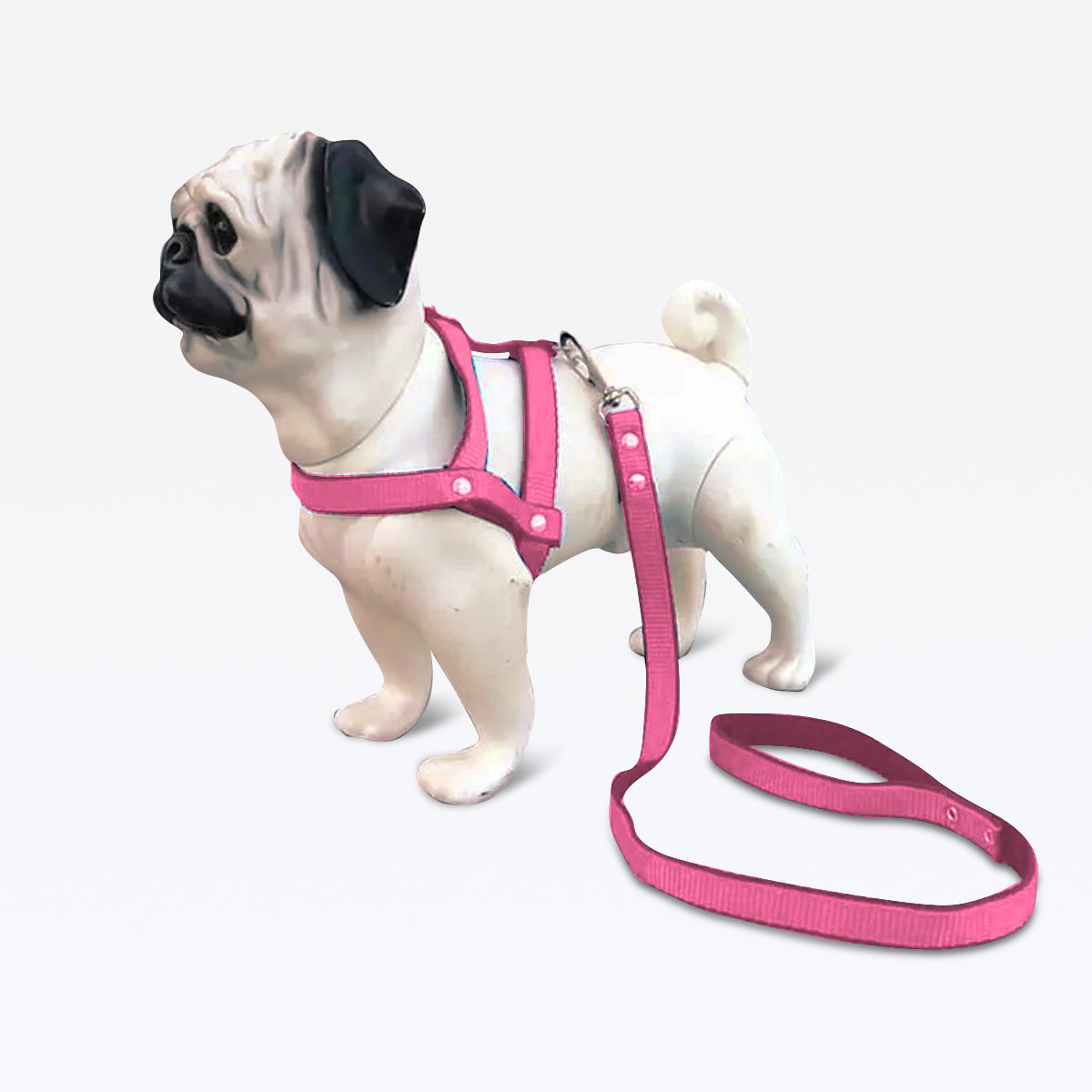 Peitoral com Guia Nylon - Rosa
