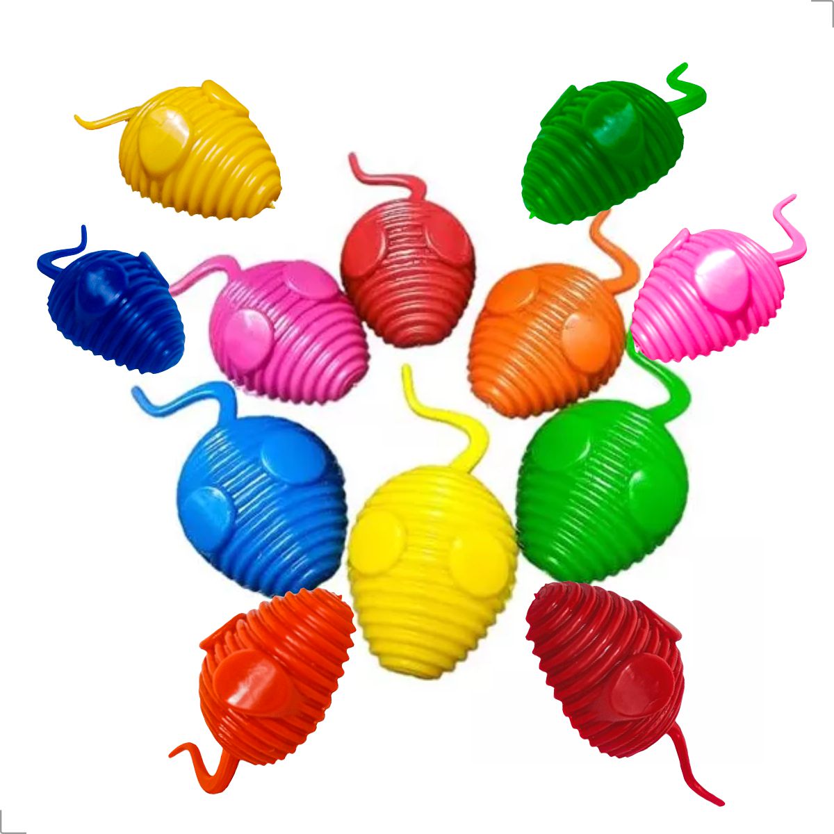 Brinquedo Mordedor Ratinhos Coloridos com 1 Un - Cores sortidas