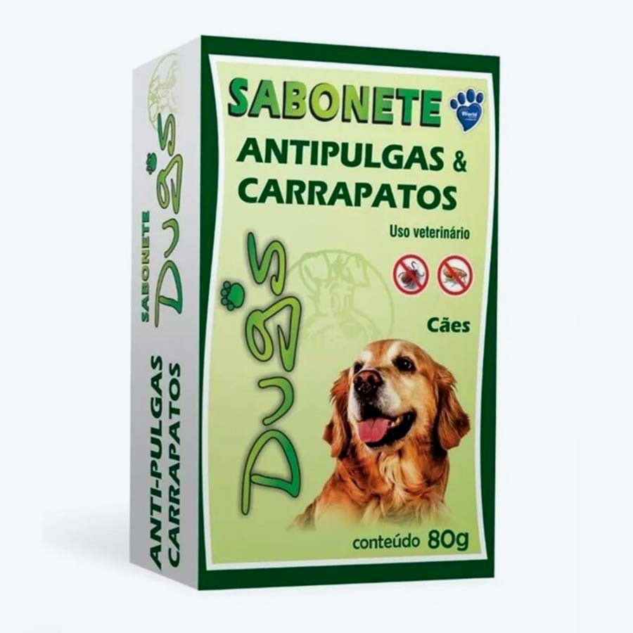 Sabão Anti-pulgas E Carrapatos Dugs 80g