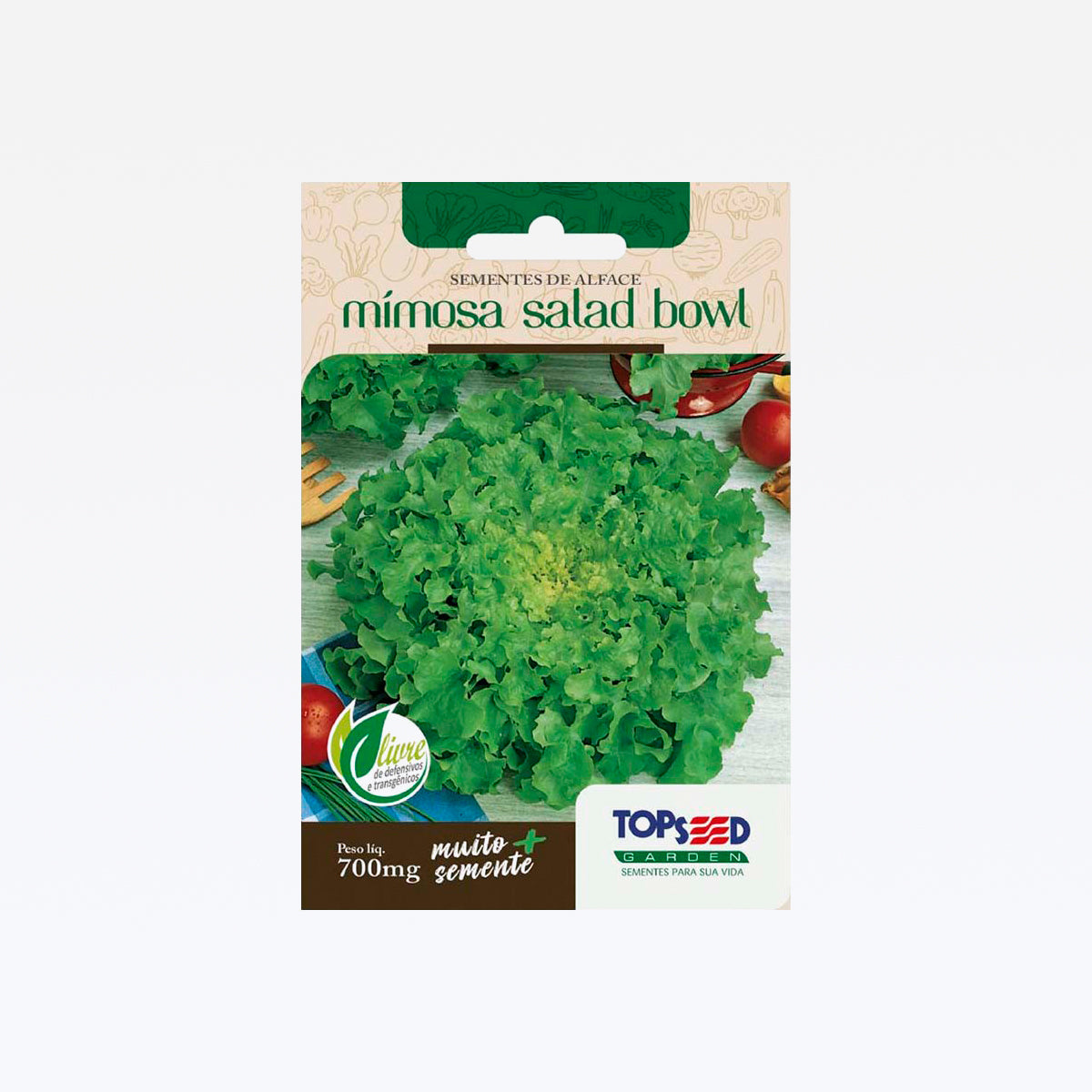 Semente Alface Mimosa Salada Bowl C/ 20un