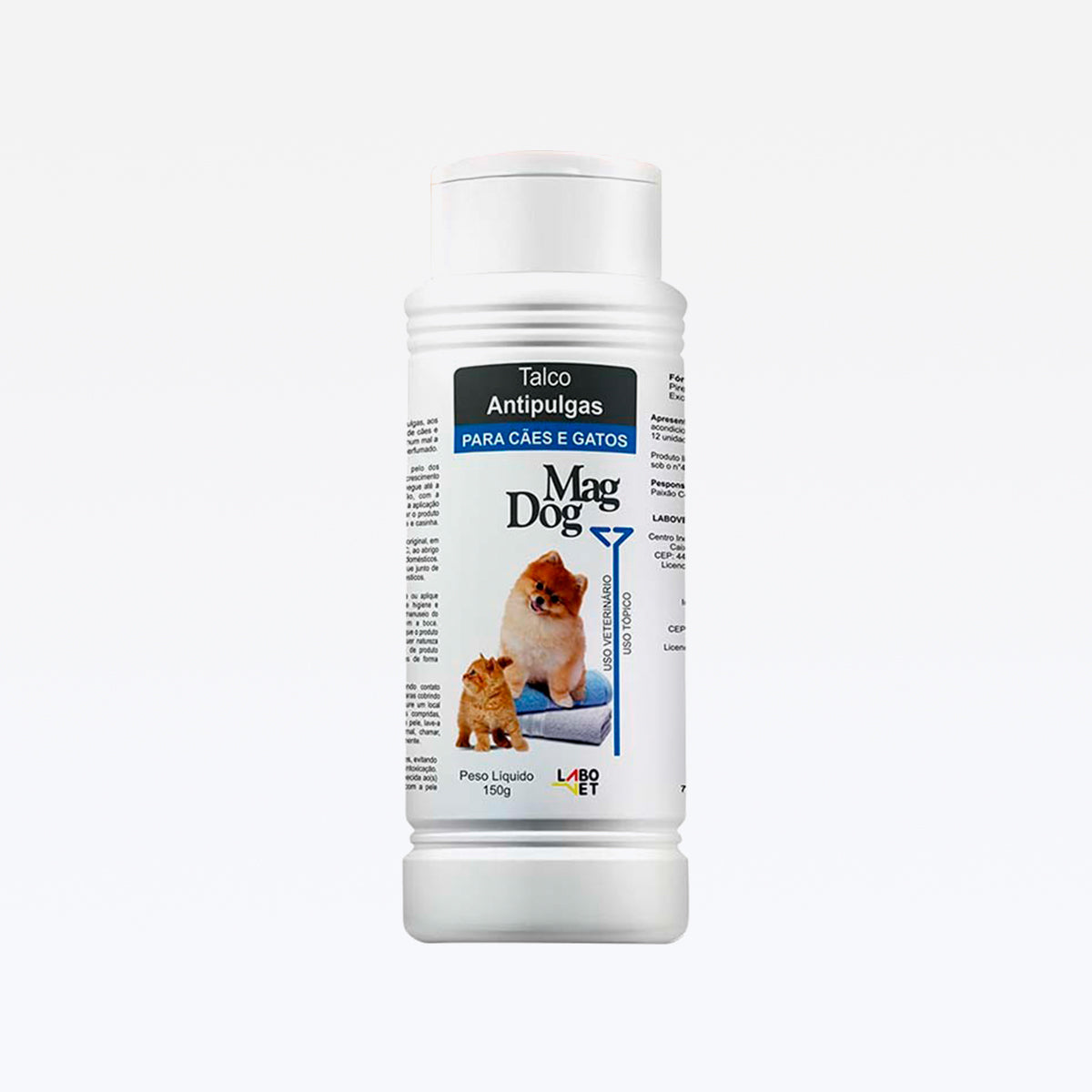 Talco A/p Mag Dog P/ Caes E Gatos 150g