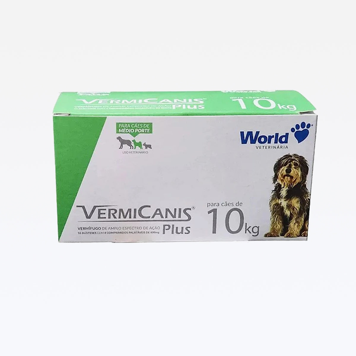 Vermicanis Plus 10kg cartela com 4 Comprimidos