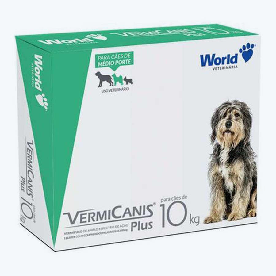 Vermicanis Plus Cartucho 10kg C/ 4Comprimidos