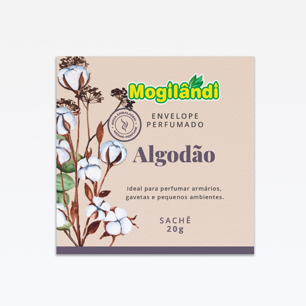 Envelope Perfumado P/ Ambientes Algodão 20G Mogilandi