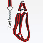 Peitoral Guia Nylon Reforçado Regulável - Vermelho e Preto
