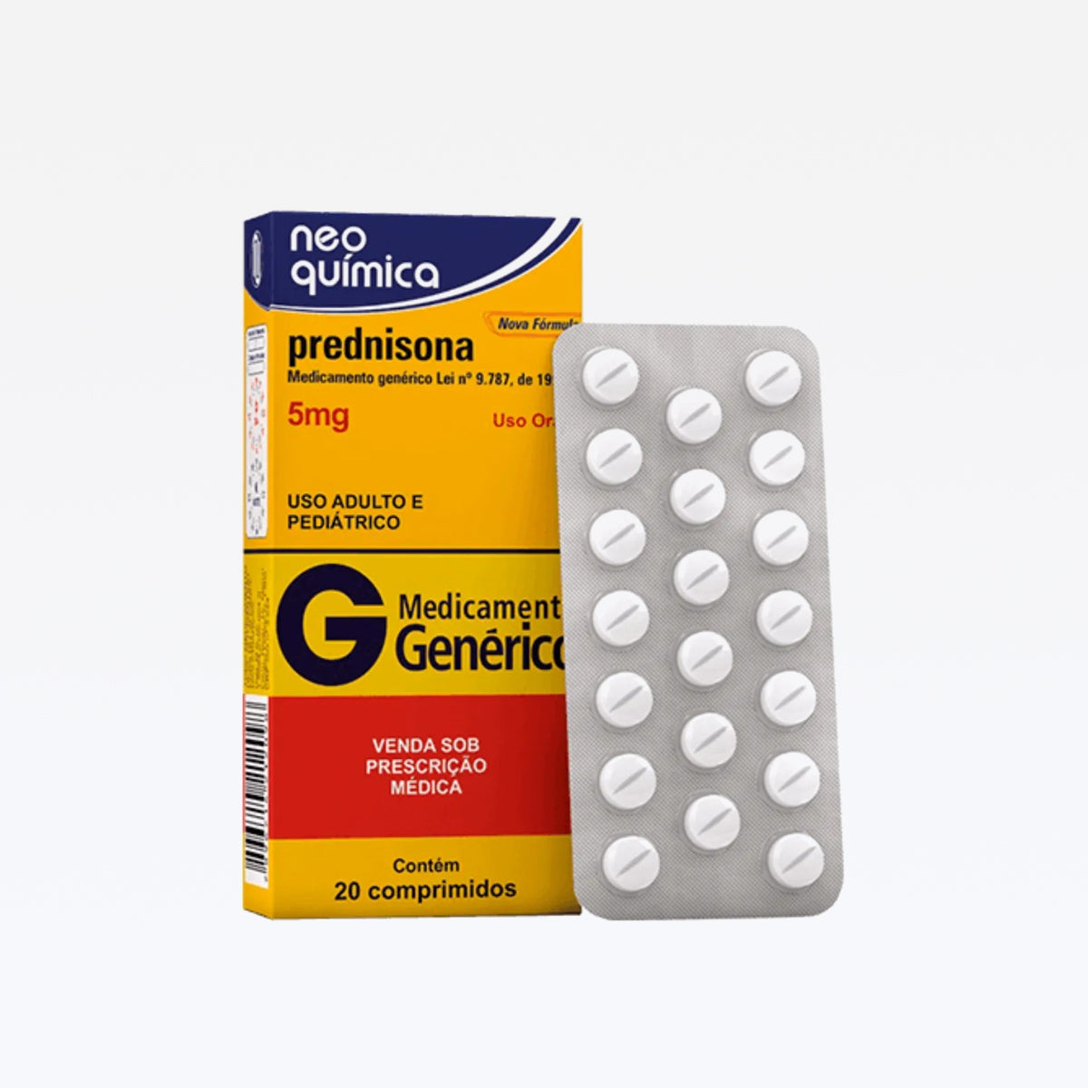 Prednisona 5mg Cartela C/ 20Comprimidos