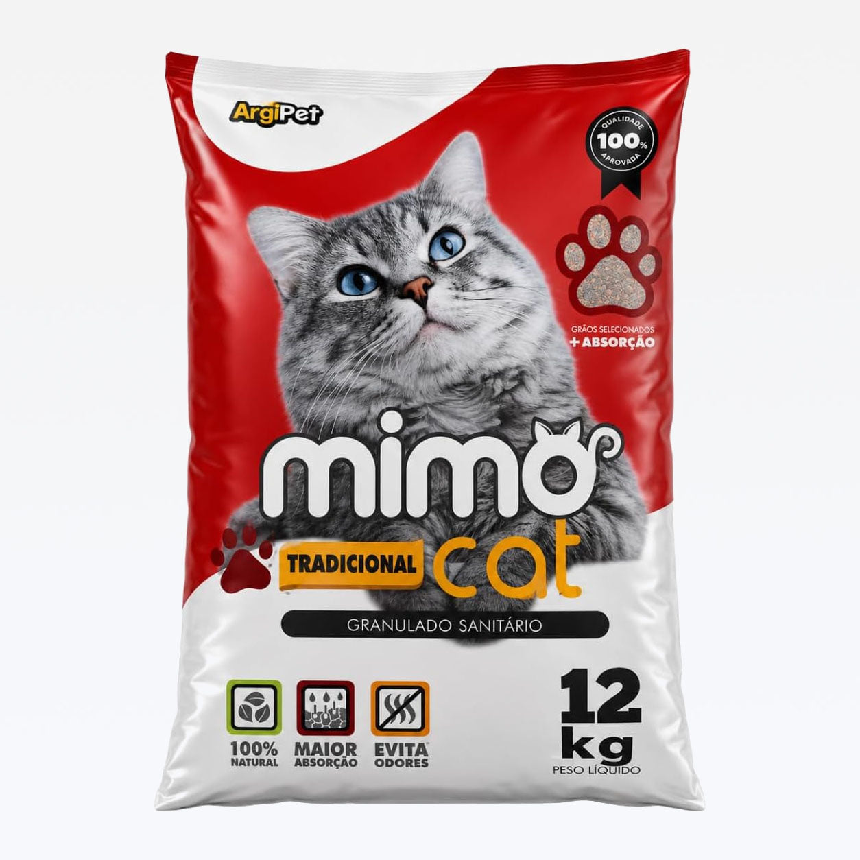 Areia Higiênica Mimocat Tradicional 12 kg