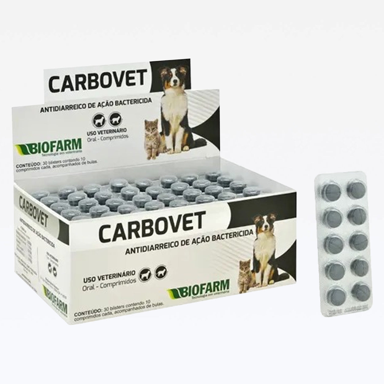 Carbovet Cartela 10 Comprimidos