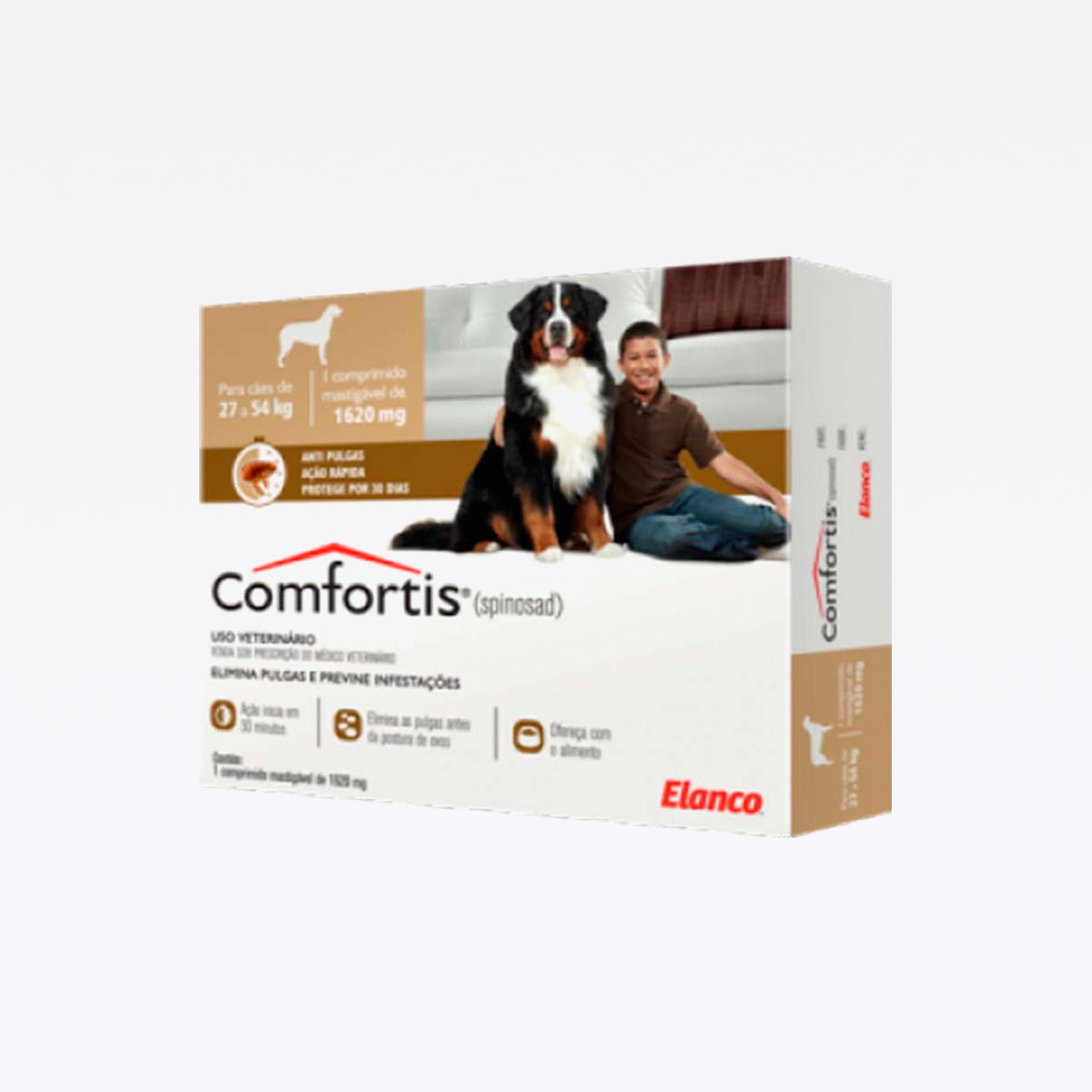 Comfortis 1620mg 27,0 A 54,0kg Marrom .