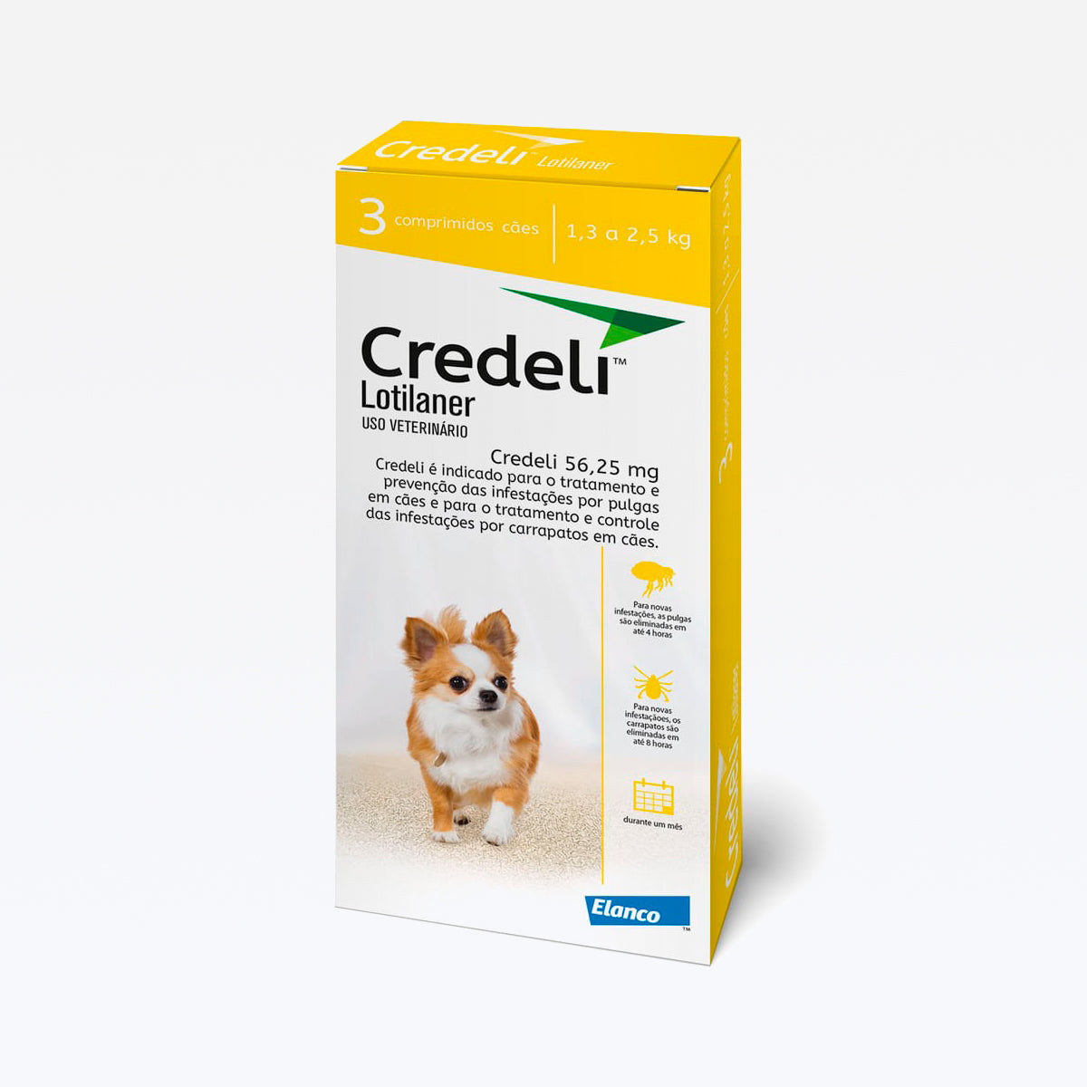 Credeli 3 Comprimidos Amarelo 1.3-2.5kg.