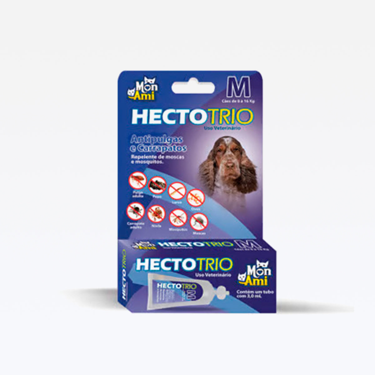 Hectotrio Antipulgas E Carrapatos P/ Caes De 8 A 16kg
