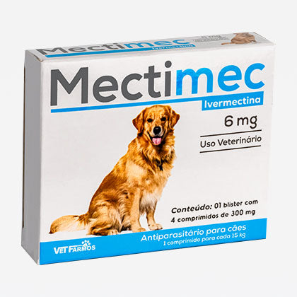 Mectimec Ivermectina 6mg Cartucho com 4 Comprimidos
