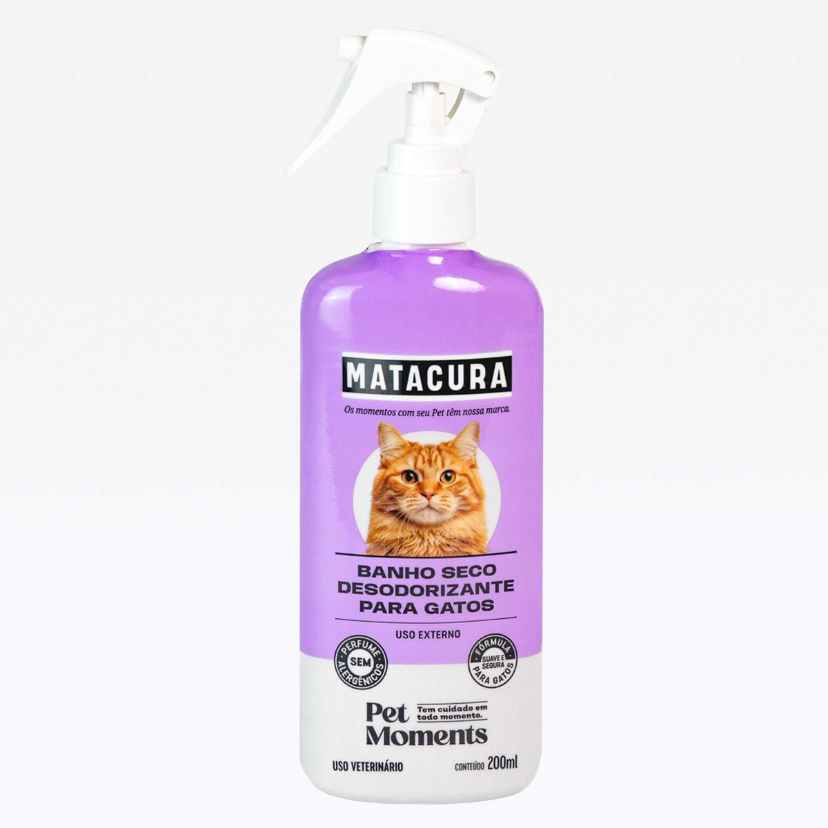 Spray Banho a Seco e Desodorante Para Gatos Matacura 200 ML