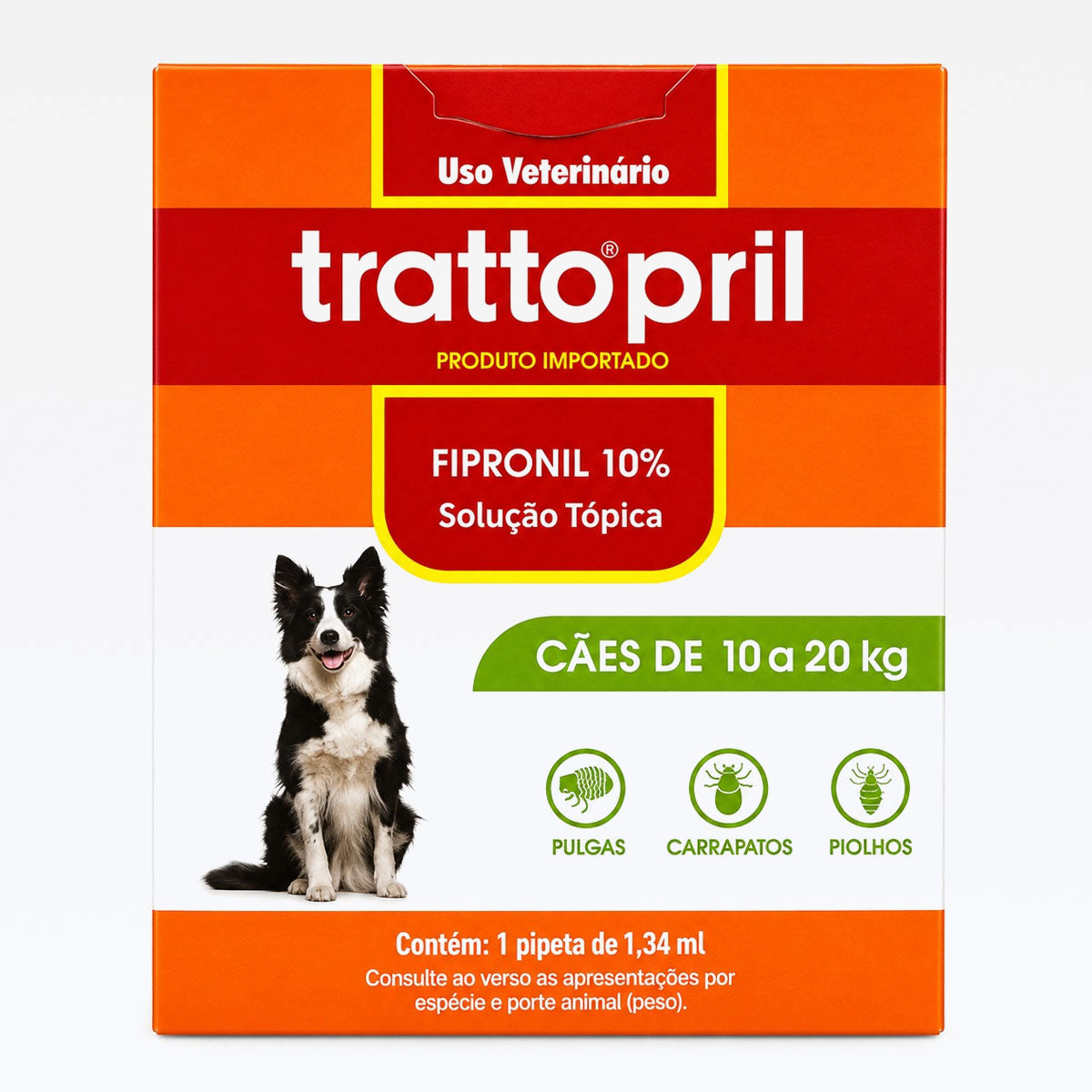 Trattopril Antipulgas e Carrapatos Cães 10 a 20kg 1,34ML