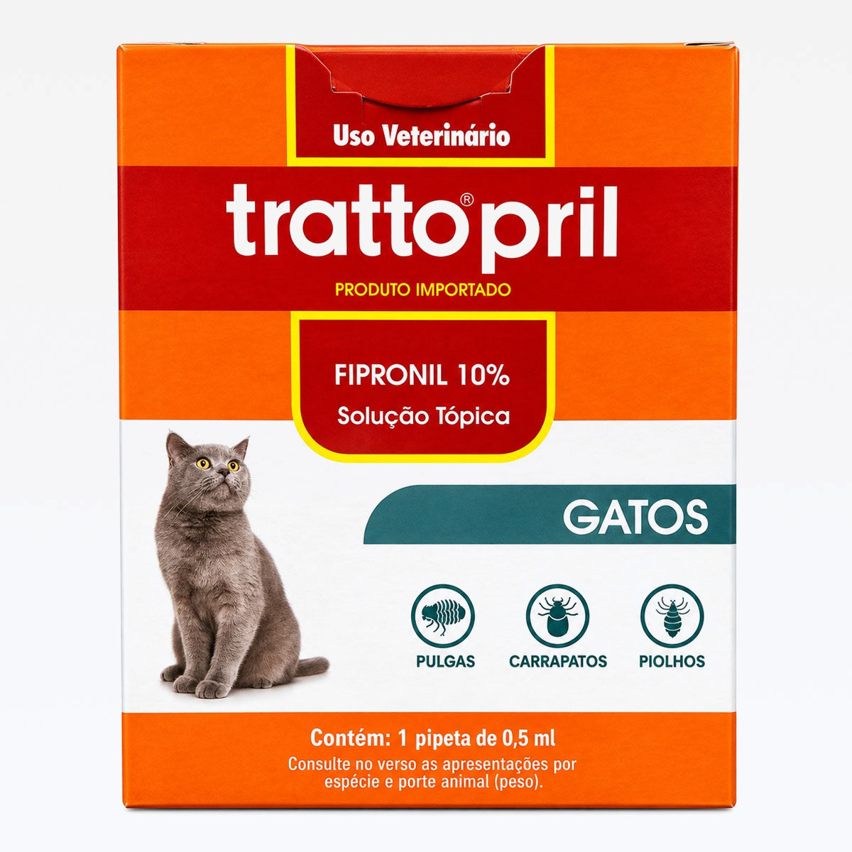 Trattopril Antipulgas E Carrapatos Gatos 0,50ML