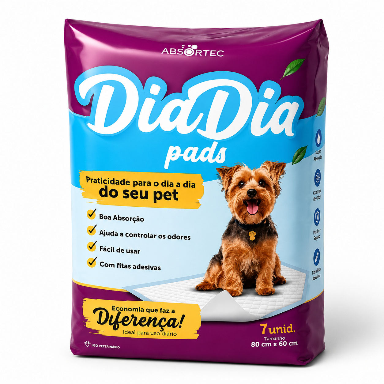 Tapete Higiênico Dia Dia Descartável Com 07 Unidades